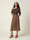 Bardot neck short sleeve sweater