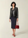 Black glossy leather fitted jacket