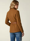 Caramel suede safari jacket