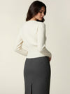Cinch-waisted cardigan
