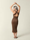 Close-fitting halter dress