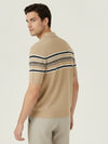 Compact Mesh Knit Polo Shirt - Ecru