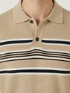Compact Mesh Knit Polo Shirt - Ecru