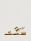 Flat braided leather sandals