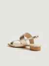 Flat braided leather sandals