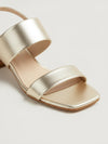 Flat braided leather sandals