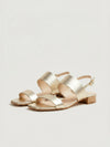 Flat braided leather sandals
