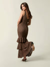 Flowy skirt in pointelle knit