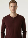 Long Sleeve Waffle Henley