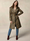 Long panther gabardine trench coat