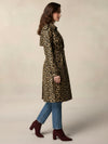 Long panther gabardine trench coat