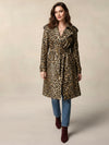 Long panther gabardine trench coat