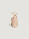 Mary Jane shoes in nude patent leather