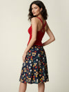Plunging neck backless tank top