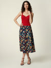 Plunging neck backless tank top