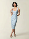 Printed dress with thin straps