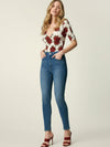 Printed jersey neckline bodysuit