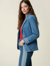 Stone denim fitted jacket