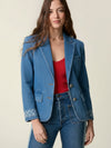 Stone denim fitted jacket