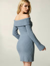 Textured cotton blend fitted dress