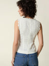 White English embroidery corset effect top