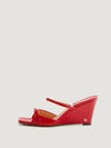 Double strap wedge mules
