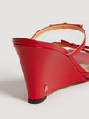 Double strap wedge mules