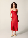 Stretch satin nightie dress
