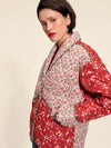 Quilted jacket with floral print