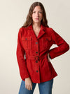 Red suede safari jacket