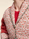 Quilted jacket with floral print