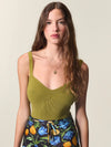 Green knit bodysuit