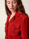 Red suede safari jacket