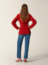 Red suede safari jacket