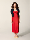 Stretch satin nightie dress