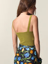 Green knit bodysuit